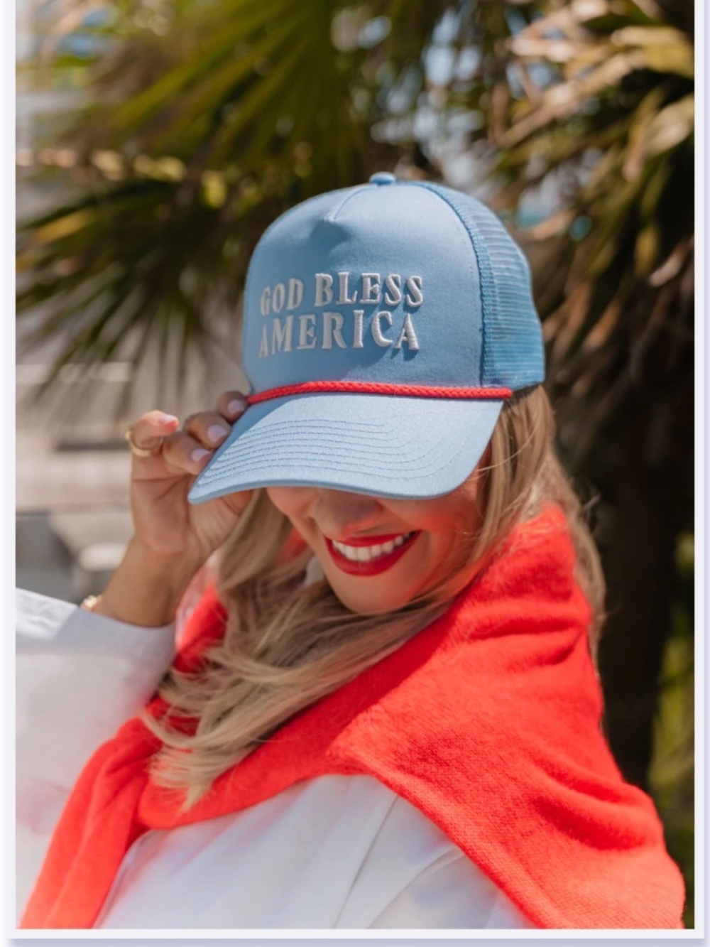 Living Fully Co God Bless America hat
